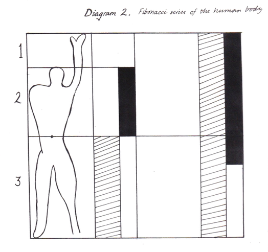 Le Corbusier modulor - Fibonacci series of the human body